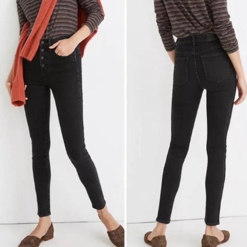 Madewell 10” High Rise Skinny Jeans Button Fly 23